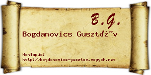 Bogdanovics Gusztáv névjegykártya