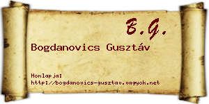 Bogdanovics Gusztáv névjegykártya